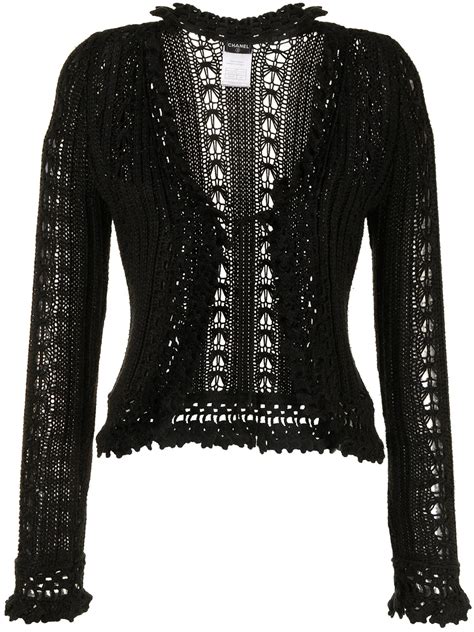 chanel crochet top|farfetch chanel tops.